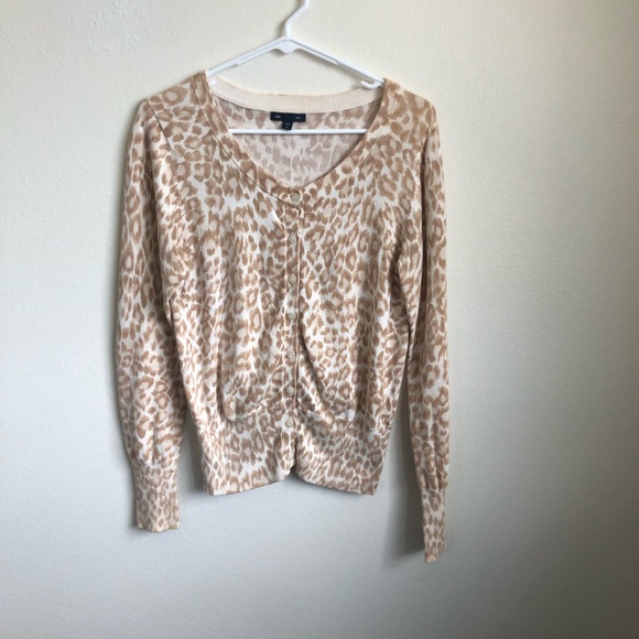 Gap Cheetah Leopard Button Up Cardigan - Picture 5 of 7